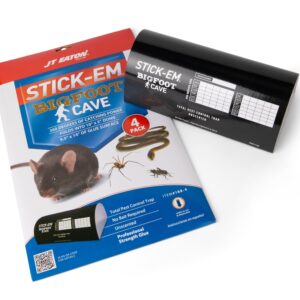 JT Eaton 188-4 Stick-Em Bigfoot Cave Glue Trap for Rodents, Snakes, and Other Pests (Case of 12)