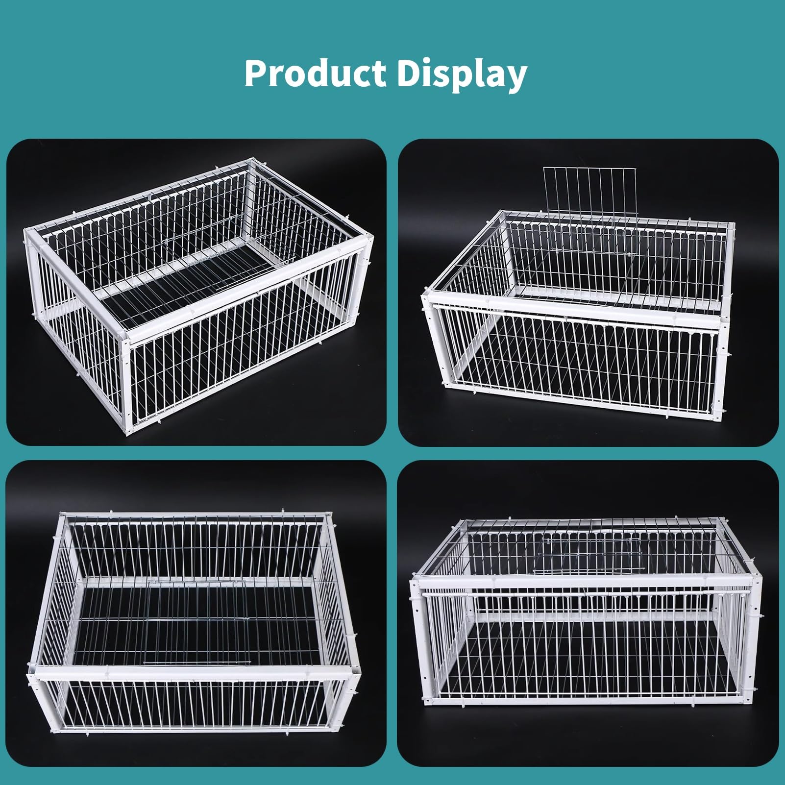 TRAGLO Chicken and Bird Trap Cage, Humane Live Animal Trap Cage with One-Way Entry Door, Metal Control Pigeon Trap with Escape-Proof Design 2CM Encryption Spacing, Easy Assembly (Size : 100x60x26cm)