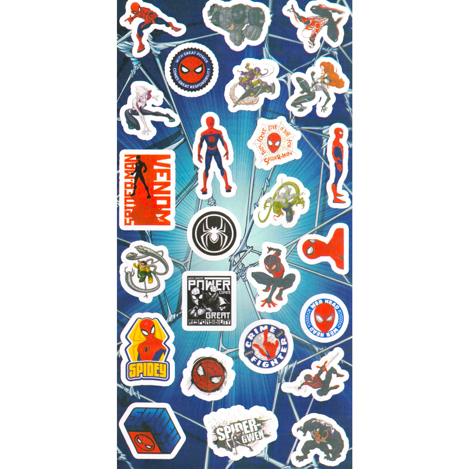 Spiderman Throw Blanket Bundle - Spiderman Kids and Teens Blanket, Stickers, and More for Boys and Girls | Spiderman Blanket Size 40" x 50"