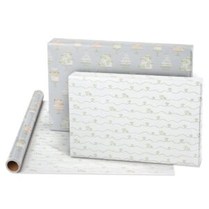 American Greetings 175 sq. ft. Reversible Wrapping Paper for Weddings, Bridal Showers, Engagement, Anniversaries and All Occasions, Wedding Cakes (1 Roll, 30 in x 70 ft.)