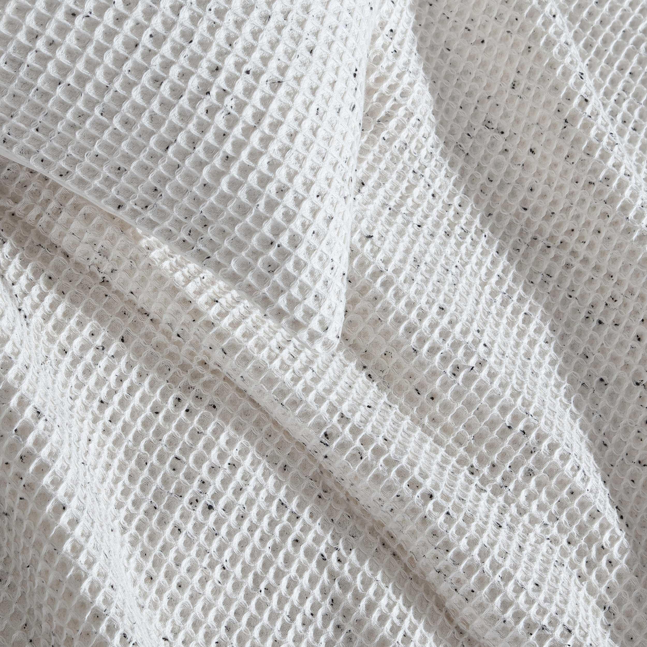 Calvin Klein - King Duvet Cover Set, Garment Washed Cotton Bedding with Matching Shams, Waffle Textured Home Decor (Speckled Waffle Ivory, King)