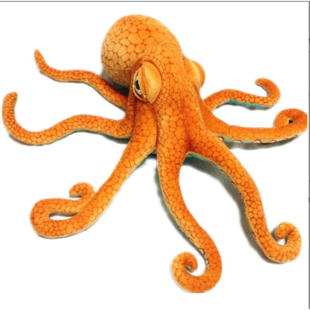 OUKEYI 21.6" Realistic Octopus Plush,Squid Plush Giant Squid Stuffed Animal Plush Toy Ocean AnimalSPillow,Squid Pillow for Easter Children's Day and Birthday Parties (brown)