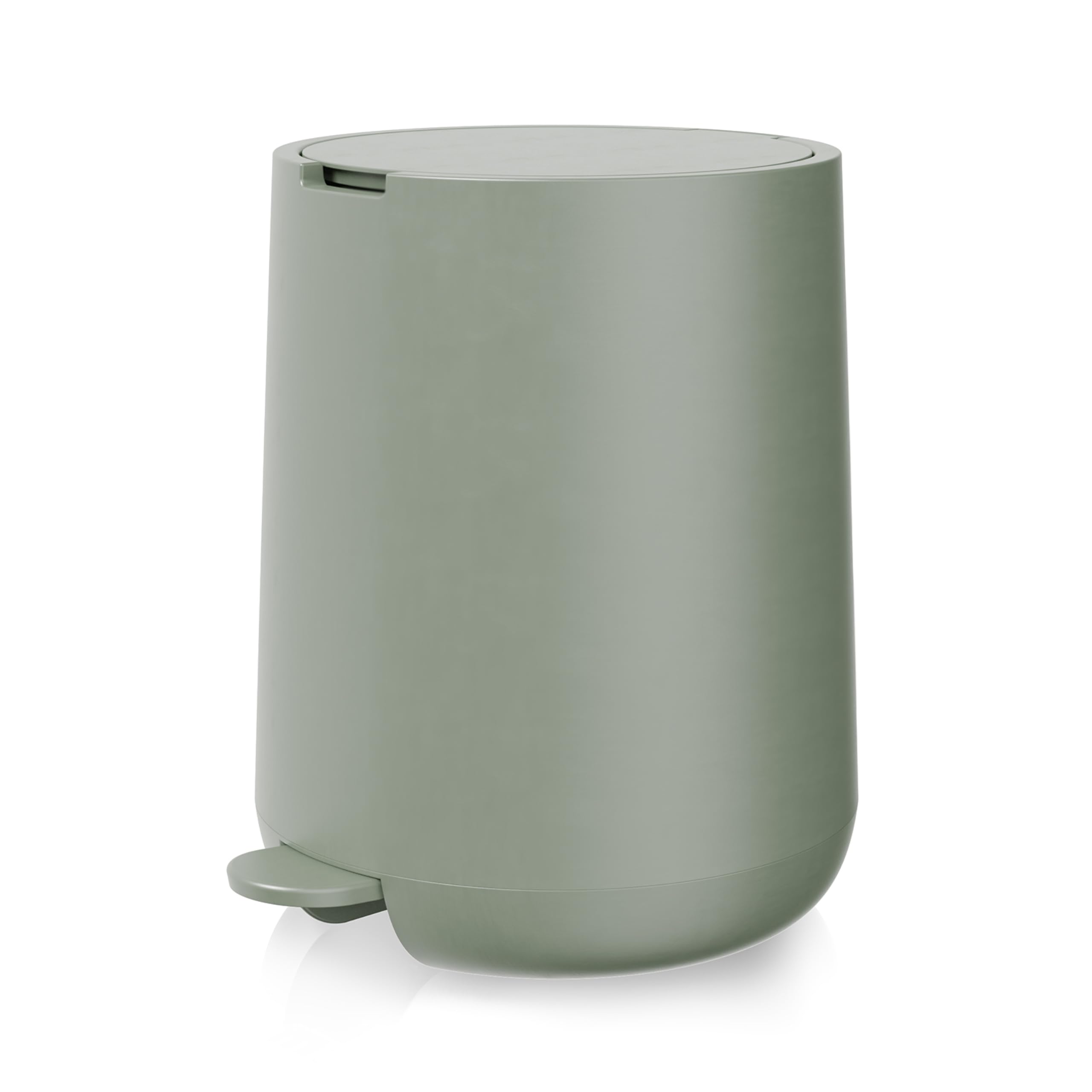 Bamodi Foot 101.4 oz Trash Can - Mini Trash Can with Lid 0.8Gal - Stylish Compact Design for Hands-Free Waste Disposal in Bathroom, Bedroom, or Office - Desktop Trash Can - (Green)