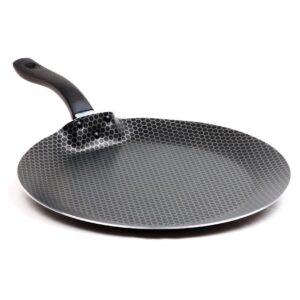 grupo north pan with non-stick coating, thermoflon technology, ideal for crepes, omelets, tortillas, with heat diffusers rings, 5 layers of non-stick, pfoa free, crepera, comal, regular, black