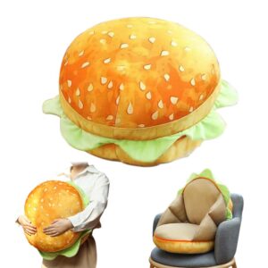 gkww cheeseburger plush pillow hamburger stuffed pillow giant 3d simulation burger cushion fluffy cheeseburger plushie pillow toys gift for room decor holiday birthday