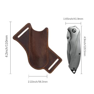 Knife Sheath,Horizontal Carry Knife For Belt,Leatherman Pocket Knife Sheath,Compact Draw Knife Holster Fit For Folding Knife Tool Sheath Edc Organizer