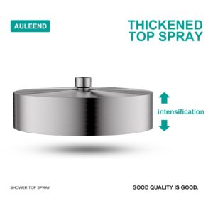 Rainfall Shower Head - 8" Thickened High-Pressure Shower Heads with Anti-Clog Rubber Jets - 360° Rotation Adjustable Shower Head - 1.8 GPM Flow Restrictor Replacement (Brushed Nickel)