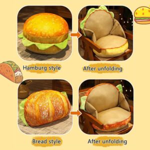 GKWW Cheeseburger Plush Pillow Hamburger Stuffed Pillow Giant 3D Simulation Burger Cushion Fluffy Cheeseburger Plushie Pillow Toys Gift for Room Decor Holiday Birthday