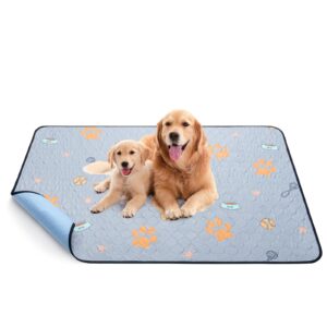 dog pee pads washable, 65"x48" extra large absorbent dog playpen mat reusable pee pads for indoors dog potty, non-slip waterproof pads for bed, floor, incontinence, dog housebreaking supplies