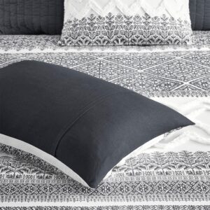 Gracie Mills Robbins Chenille Tufted 3-Piece Cotton Duvet Cover Set