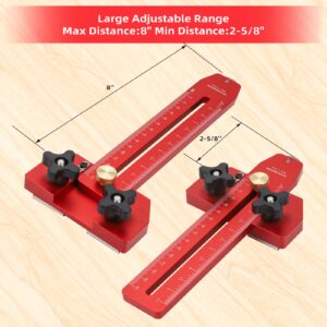 GOINGMAKE Safety Table Saw Jig Thin Rip Jig for Making Repetitive Narrow Thin Strip Cuts Metal Fast Thin Ripping Guide for Table Saw Band Saw Router Table Fits for 3/8" x 3/4" T Slot Woodworking Tools