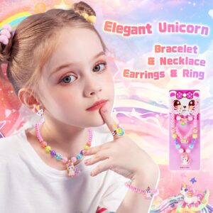 Unicorn Toys for Girls Kids Toys 5 6 7 8 9 10+ Years Old, Kids Unicorn Gifts with Glowing Blanket/ Water Bottle/ Eye Mask/Headband/Crossbody Bag/Sunglass/12PCS Birthday Gift Toys for Girls 6-10+