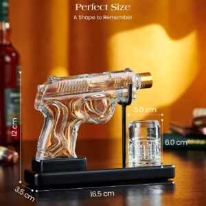 Birthday Gifts for Men Dad, Kollea Gun Whiskey Decanter Sets for Men - Shot Glass, Funny Christmas Gift Ideas for Him Boyfriend Brother, Liquor Dispenser for Bar, Anniversary, Veteran Military Present