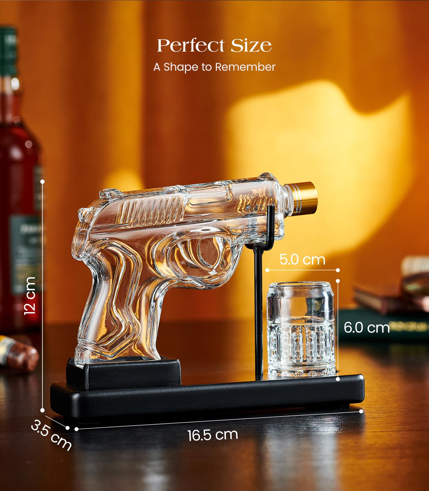 Birthday Gifts for Men Dad, Kollea Gun Whiskey Decanter Sets for Men - Shot Glass, Funny Christmas Gift Ideas for Him Boyfriend Brother, Liquor Dispenser for Bar, Anniversary, Veteran Military Present