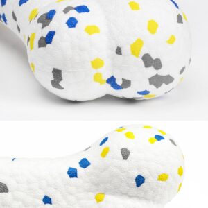 Moonorange Upgrade Bone Dog Balls Tough Dog Toys for Aggressive Chewers, Indestructible Chew Bone Toy Tennis Balls for Large Breed (White)