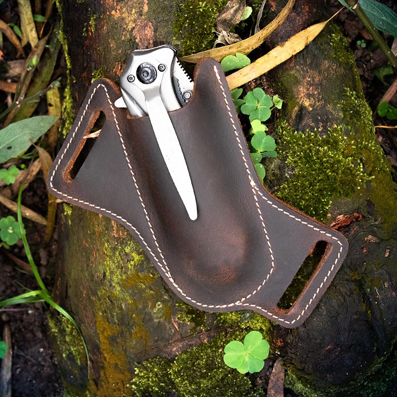 Knife Sheath,Horizontal Carry Knife For Belt,Leatherman Pocket Knife Sheath,Compact Draw Knife Holster Fit For Folding Knife Tool Sheath Edc Organizer