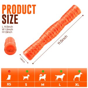 LOYEE Dog Squeaky Toys Dog Toys for Aggressive Chewers Tough Rubber Chew Toys for Medium/Large Breed, Indestructible Puppy Chew Toys for Teething (Orange)