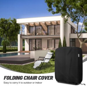 Outdoor Zero Gravity Folding Chair Cover 420D Waterproof Folding Lawn Lounger Recliner Chair Covers Patio Furniture Covers 28 x 43 Inch