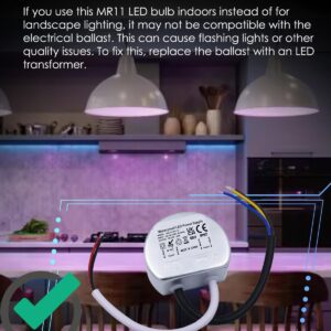 Noobibaba MR11 LED Bulb Color Changing GU4 LED Bulb MR 11 LED Landscape Light Bulbs 3W 12V Bi-Pin Base Warm White RGB Colors (2 Bulbs and a Remote)