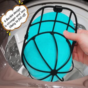 Fododo Cap Washer for Baseball Caps Washing Machine or Dishwasher Hat Washer Frame Washing Cage for Adult Child's Cap (Black-1Pack)