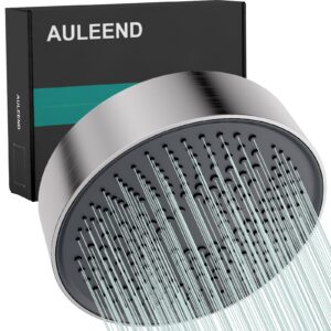 rainfall shower head - 8" thickened high-pressure shower heads with anti-clog rubber jets - 360° rotation adjustable shower head - 1.8 gpm flow restrictor replacement (brushed nickel)