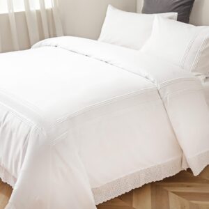 Melange Home Broderie Ensemble housse de couette Collection Emma Embroidery Duvet Set Full - Queen