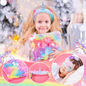 Unicorn Toys for Girls Kids Toys 5 6 7 8 9 10+ Years Old, Kids Unicorn Gifts with Glowing Blanket/ Water Bottle/ Eye Mask/Headband/Crossbody Bag/Sunglass/12PCS Birthday Gift Toys for Girls 6-10+