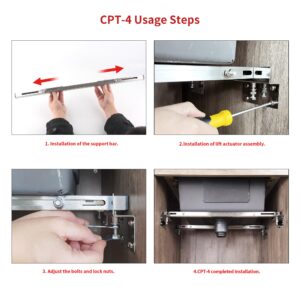 TYESTAND CPT-4 Undermount Sink Supports Brackets Adjustable Stainless Steel Installation Kit for Heavy Duty Undermount Kitchen Sink (28-39.4 inches（71-100cm）)