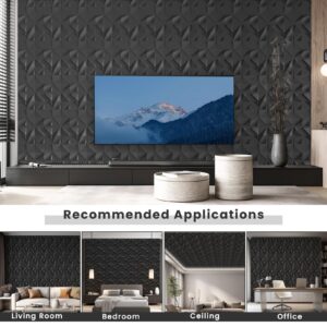 15.7"x11.8" 3D Wall Panels, 24PC Modern Interior Accent Wall Panel Geometric Textured Wall Tiles for for Living Room Hotel Office, Coving 31 Sq.Ft