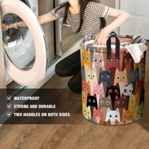 mchuang Cartoon Funny Cat Laundry Hamper,kids laundry Basket,Waterproof Storage Bin for Bedroom,Clothes Organizer Basket,Toys Box,Room Decor