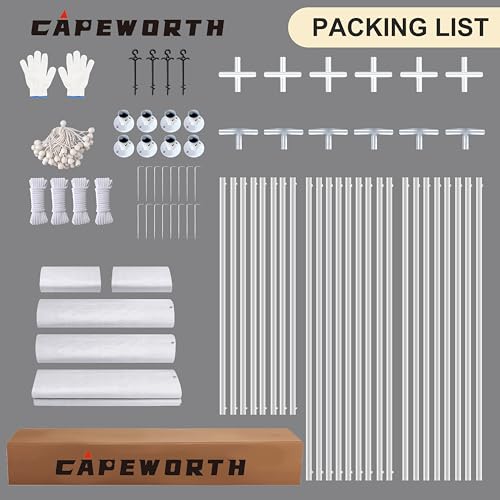 CAPEWORTH Carport,10x20 Heavy Duty Carports, Canopy, Garage, Metal Shed, with 4 Roll-up Ventilated Windows, Outdoor, Storage, Car, Boat,10x20 White