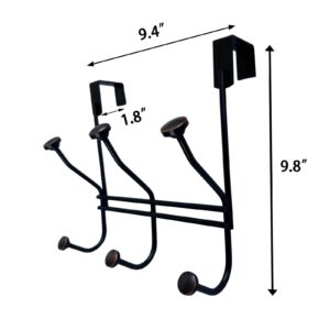 Peaceharmo Over The Door Hooks, Coat Racks for Hanging Clothes Hat Towel (Oil Rubbed Bronze, 1pcs)