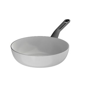 berghoff leo glints nonstick ceramic 11in wok pan 4qt. recycled aluminum ceragreen non-toxic coating stay-cool handle induction pans, spirit