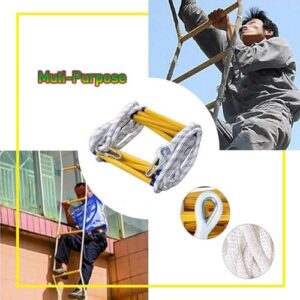 Emergency Fire Ladder Safety Rope Escape Ladder with Lifesaving Rock Climbing Home Engineering Rescue Rope Ladder,50m/164ft