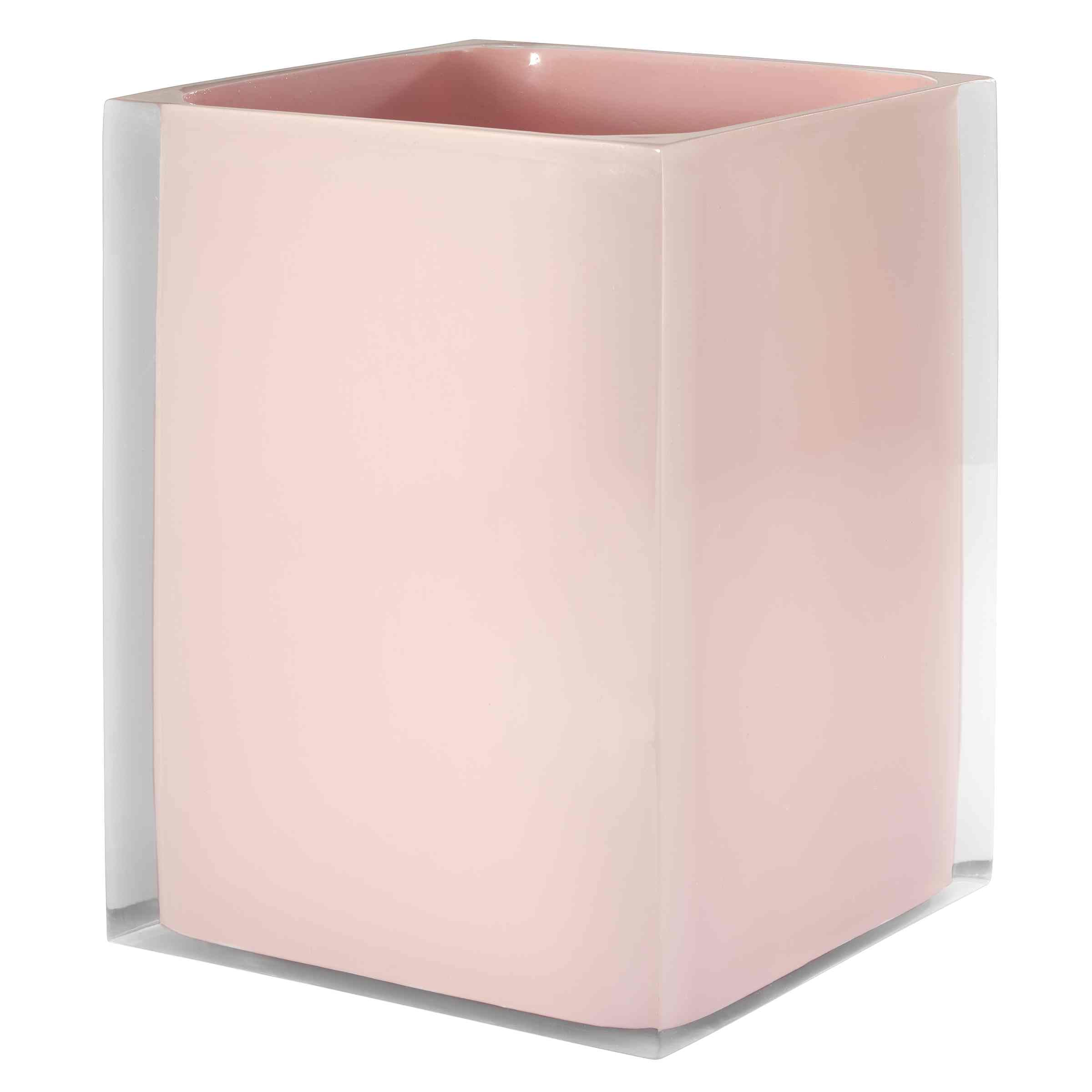 IZOD - Wastebasket, Decorative Trash Can, Resin Home Accessories, Guest Bathroom Essentials (Marina Collection, Pink)