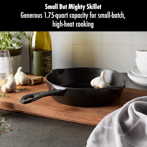 STAUB Fry Pans Cast Iron 8.5-inch Traditional Deep Skillet-Black