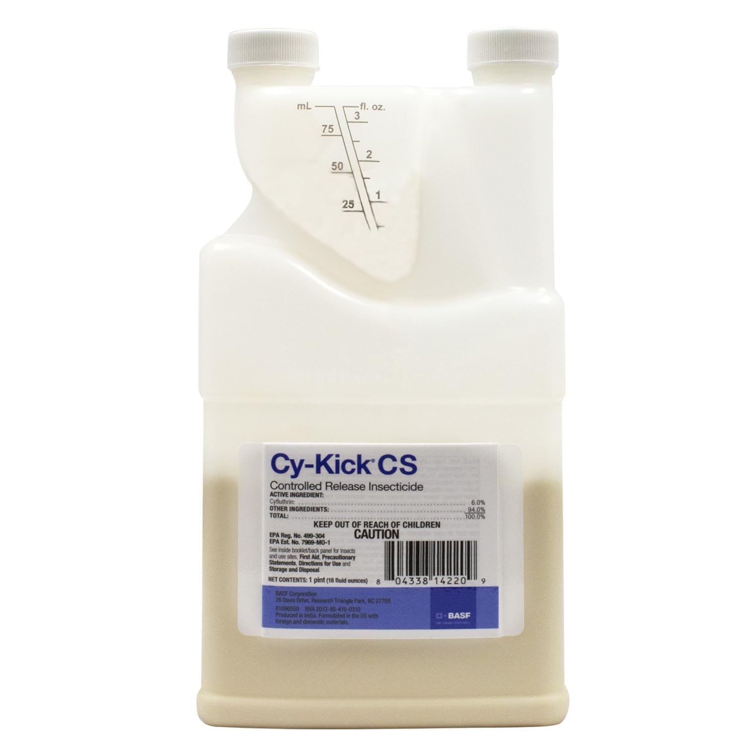 BASF Cy-Kick CS Insecticide, Controlled Release Indoor Outdoor Pest Control for Mosquitos, Flies, Ants, Fleas, 16 Ounces Concentrate Liquid