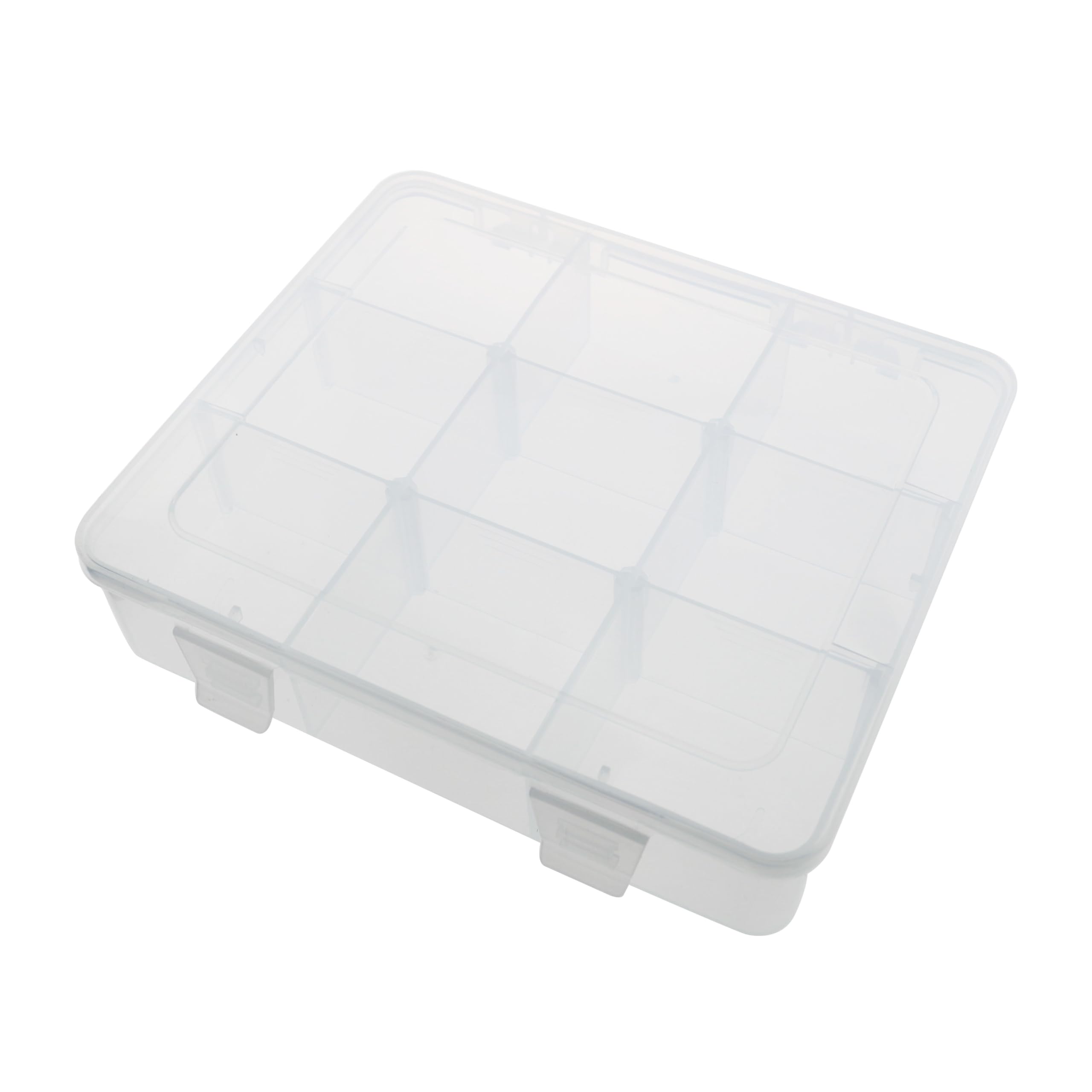 TAODAN 9 Grid Plastic Storage Box Colorful Mini Storage Compartment Box Desktop Home Miscellaneous Jewelry Items Can Hold Crafts Earrings Pins Screws Nails Stones Beads Cardboard 18.4x15.5x4.2cm