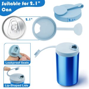 COKSDUPID 4 Pack Silicone Can Lids - Leakproof Soda Can Covers with Flip Top - Reusable Pop Can Lids to Keep Carbonation - Funny lip Seal Designs - Silicone Can Tops for Standard Size Cans Lids