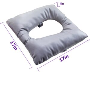 ZXMOBY Bedside Soft Commode seat Cushion, Thick Pad PU Cover with Fixing Straps for Commode Chair, Washable Toilet Seat Cushion Warmer for Elderly Adults