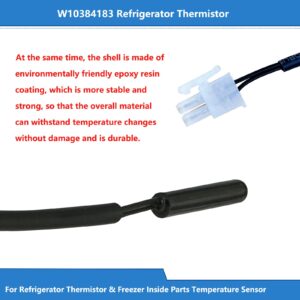 OEM W10384183 Refrigerator Thermistor For Whirlpool WPW10384183 Thermistor Compatible with W10384183CM AP6020677 2118228 PS11753996