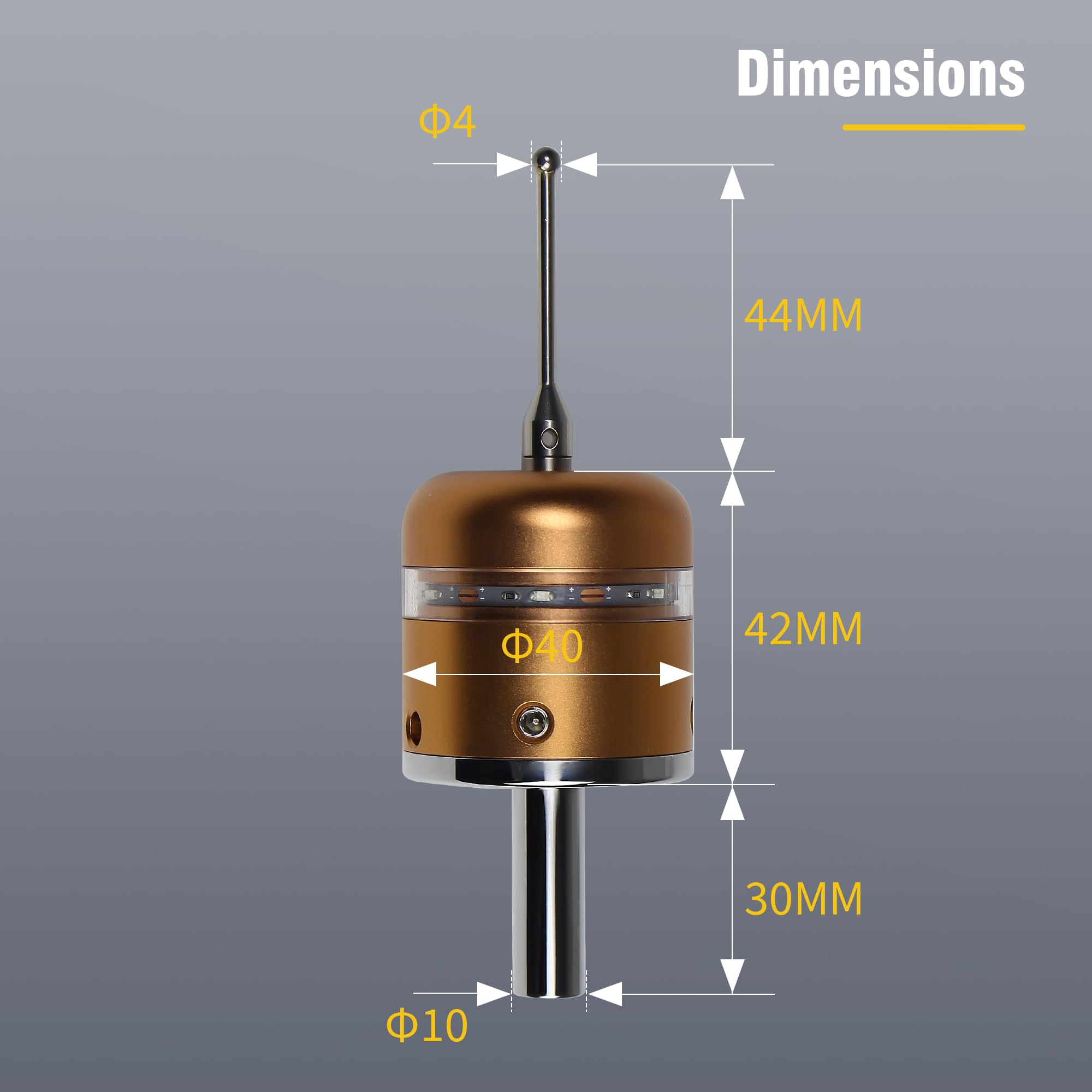 CNCTOPBAOS 3D Light CNC Edge Finder to Find Desktop Center,High Precision 0.01mm X,Y,Z Axis Three Coordinate Measurement Centering Rod,CNC Milling Machine Probe Tool Machining Center Dividing Rod 40mm