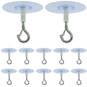 art related 12 pack hole adhesive ceiling hooks ceiling hooks with strong adhesive, capacity, for hanging pots, baskets, lights, and more,