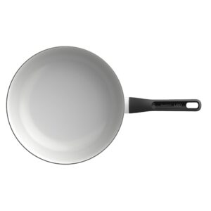 Berghoff Leo Glints Nonstick Ceramic 11in Wok Pan 4qt. Recycled Aluminum CeraGreen Non-toxic Coating Stay-cool Handle Induction Pans, Spirit