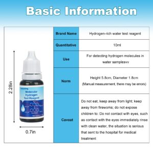 Kueysing Hydrogen Test Reagent，Dissolved Hydrogen Test Reagent ，H2Blue，Test The Concentration of Hydrogen Molecules in Water