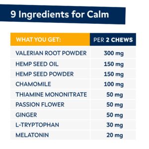 Hemp Calming Chews for Dogs - Advanced Dog Calming Treats - Dog Calming Chews - Anxiety Relief Treats - Separation Aid, Barking, Stress Relief, Thunderstorms - Melatonin - Hemp Oil - 120Ct - Bacon