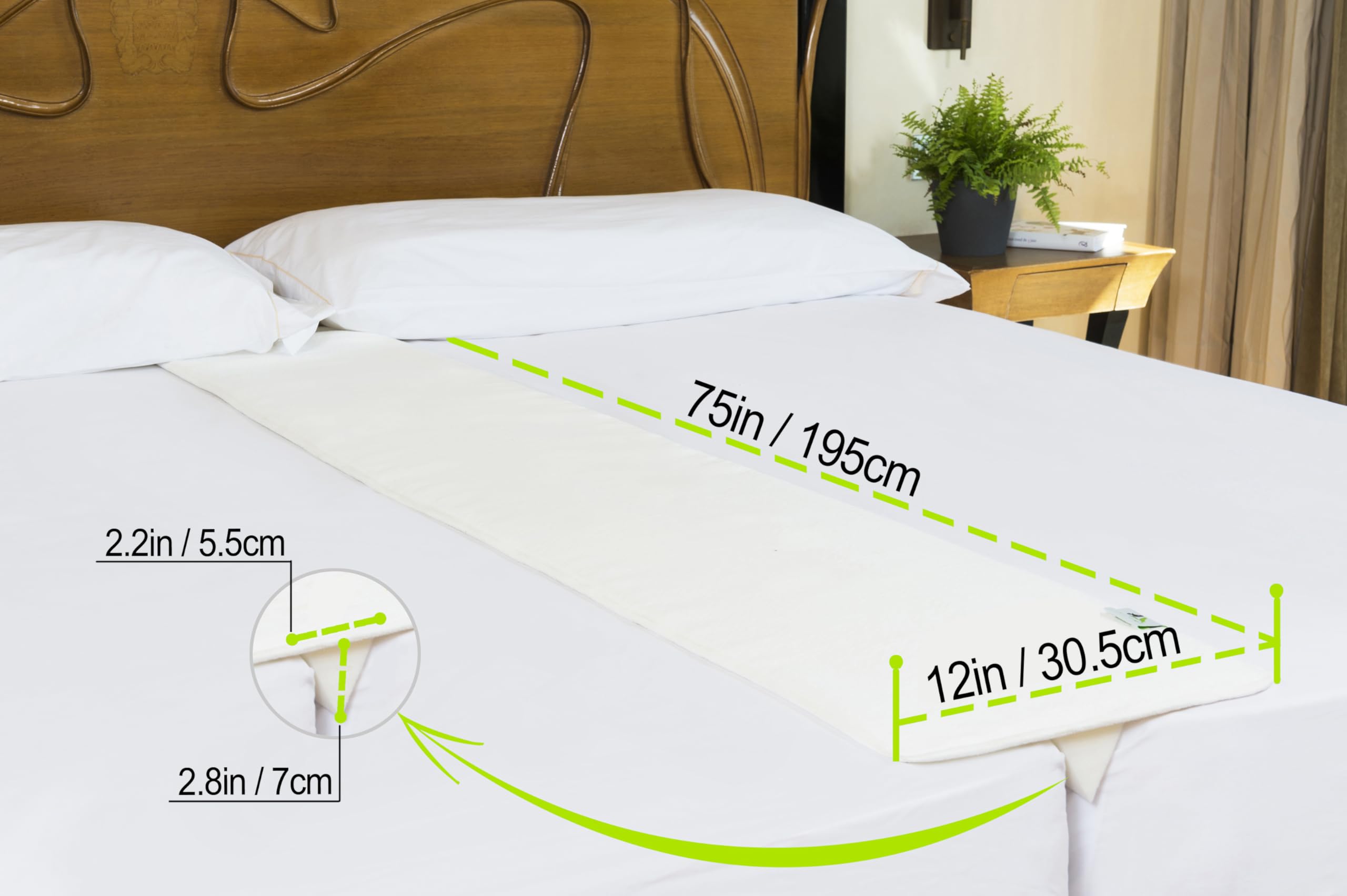 Insieme 12 inch Bed Bridge Twin to King Bed Converter - Bed Gap Filler King - Easily Combine Twins to Make a King or use as Split King Gap Filler for Adjustable Bed - Thin & Strapless King Maker