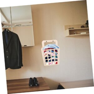 KOMBIUDA Plastic Detachable Laundry Container Hanging Storage Basket Organizer Laundry Basket for Household Supplies Versatile Storage Bin for Clothes and More Convenient Hanging Design