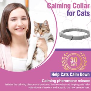 Calming Collar for Cats 4 Pack Cat Calming Collar Calming Collar Relieve Stress Lasts 30 Days Calming Collar Anxiety Calming Relax Cat Pheromone Collar Suitable for Small Medium and Large Cats Calming