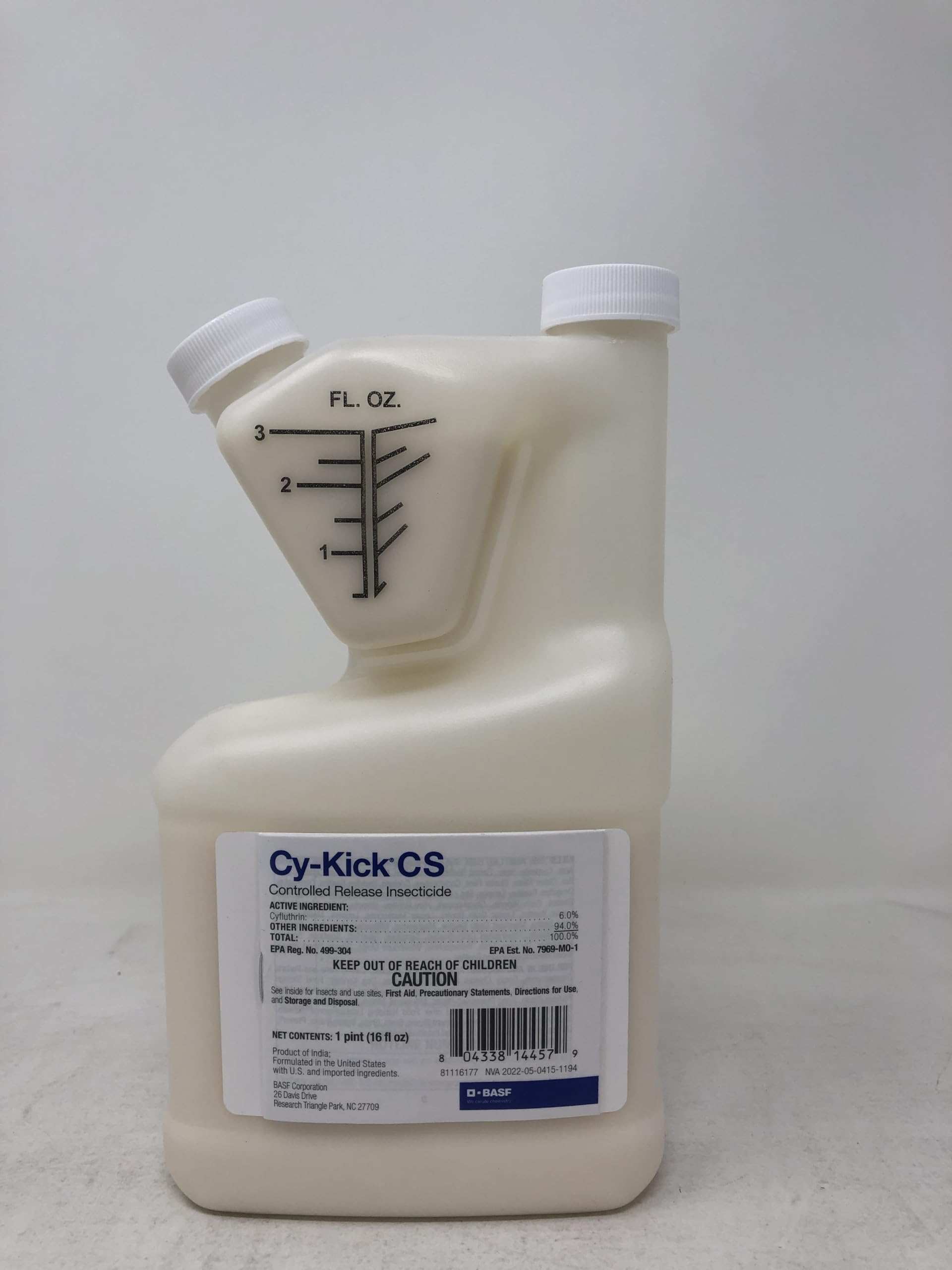 BASF Cy-Kick CS Insecticide, Controlled Release Indoor Outdoor Pest Control for Mosquitos, Flies, Ants, Fleas, 16 Ounces Concentrate Liquid